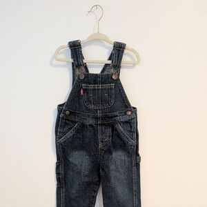 12M - LEVI'S - dark Denim + Mulipockets Baby Jumper / Overalls